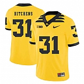 Iowa Hawkeyes 31 Anthony Hitchens Yellow College Football Jersey Dzhi,baseball caps,new era cap wholesale,wholesale hats